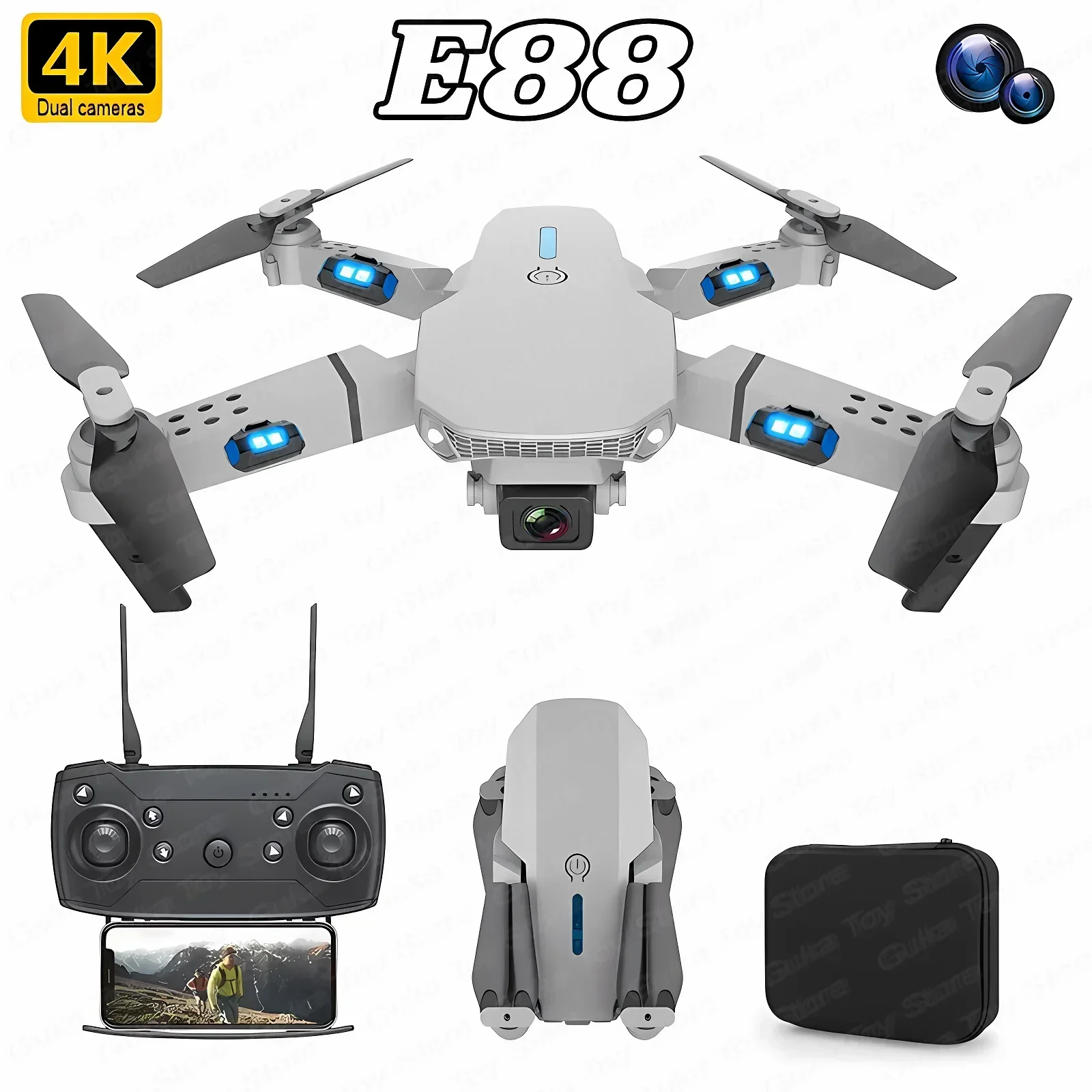 E88 Pro WIFI FPV Дрон Широкоуг – обзор и цена Drone Camera Mount